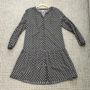 Joie black and white button down dress